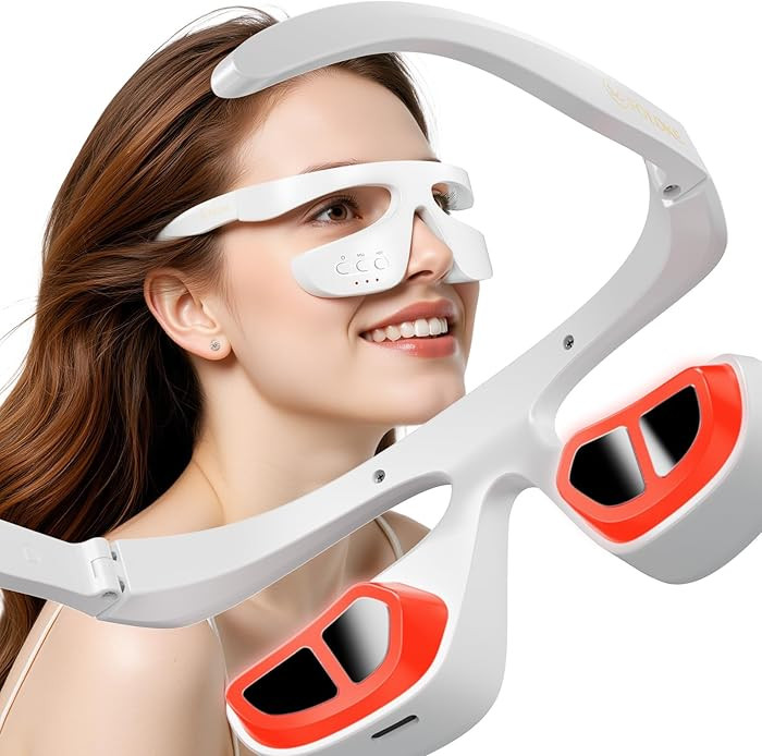 Under Eye Red Light Therapy Device, Red Light 630\u00b110nm Therapy Glasses for Eyes, Red Light E... | Amazon (US)
