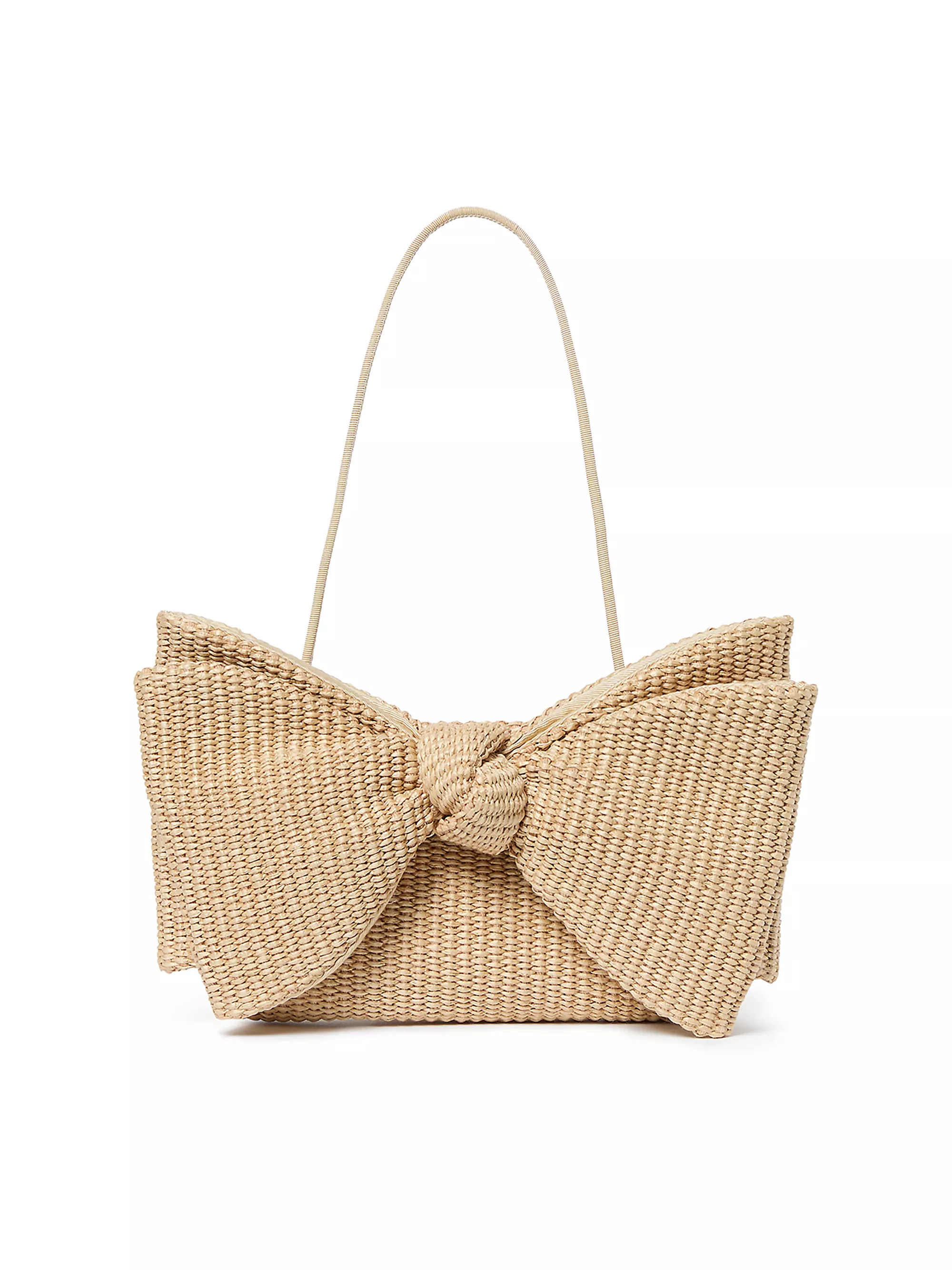 Valerie Raffia Bow Shoulder Bag | Saks Fifth Avenue