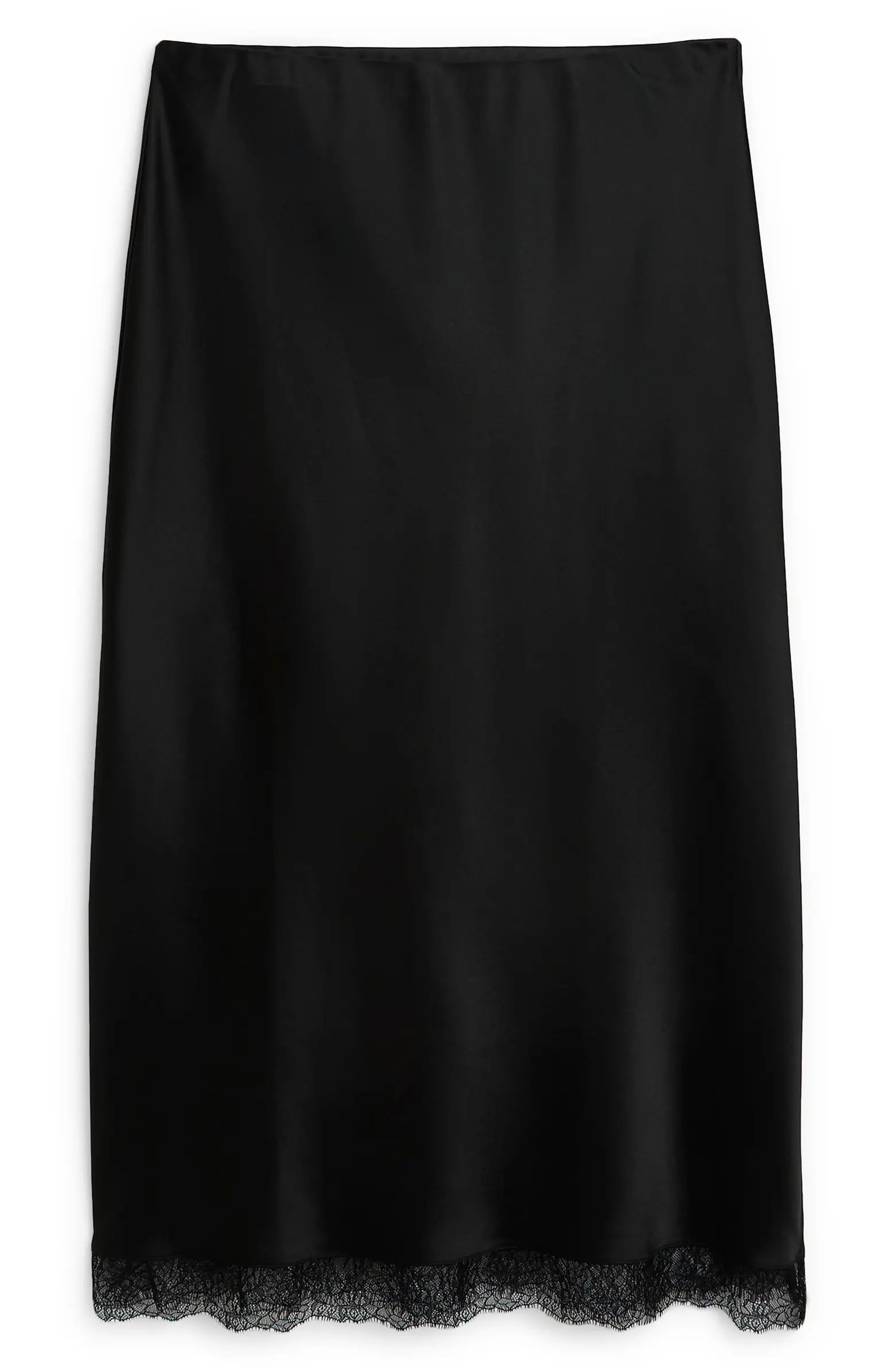 Lace Hem Midi Skirt | Nordstrom