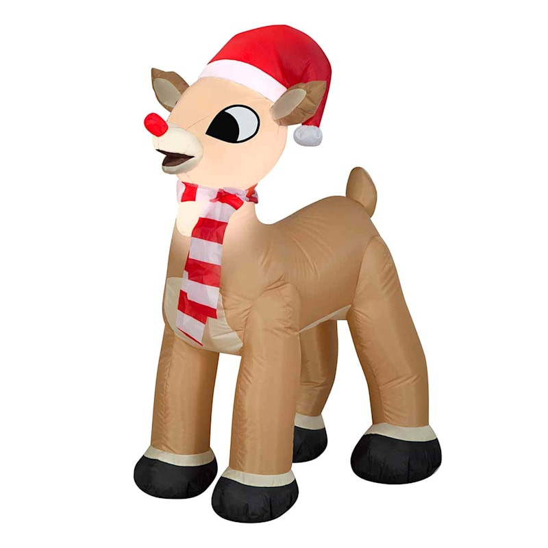 Inflatable Standing Rudolph, 3.5' | At Home