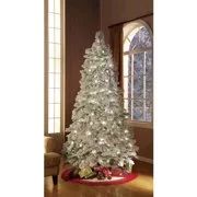 Holiday Time Artificial Christmas Trees Pre-Lit 7.5' Flocked Artificial Tree, Clear Lights | Walmart (US)