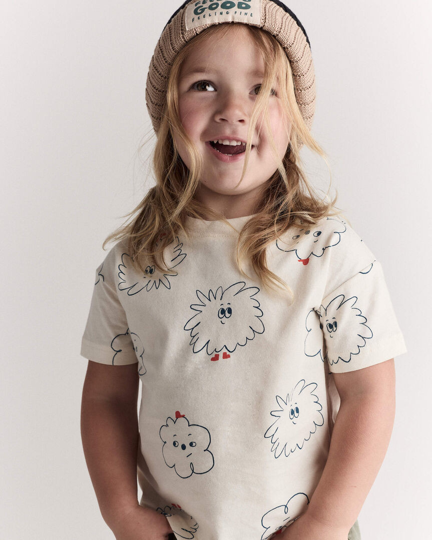 Toddler Squish Short-Sleeve Relaxed Graphic Tee - Cream | Carter's Inc