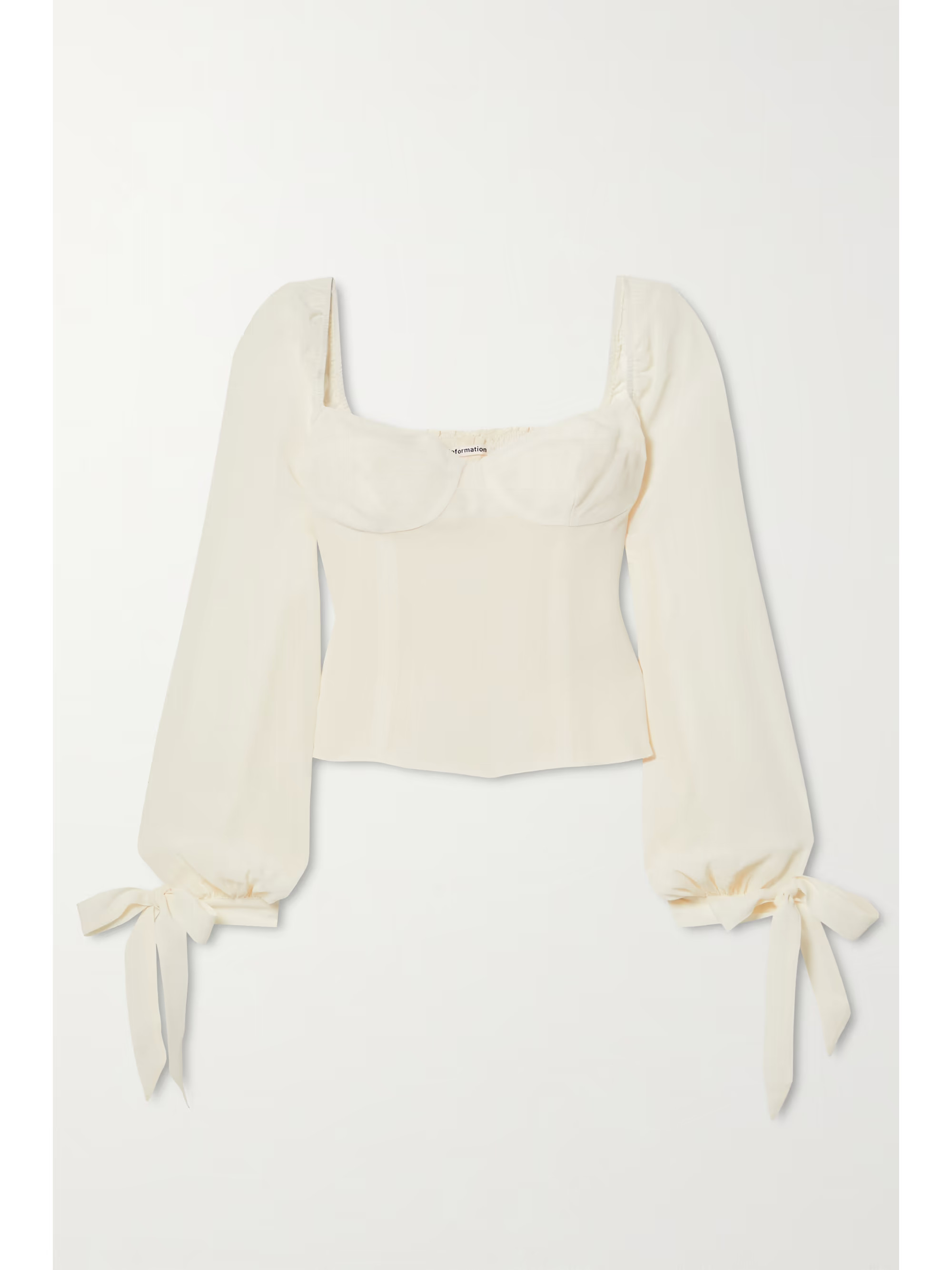 Ivory + NET SUSTAIN Sawtelle crepe de chine top | REFORMATION | NET-A-PORTER | NET-A-PORTER (UK & EU)