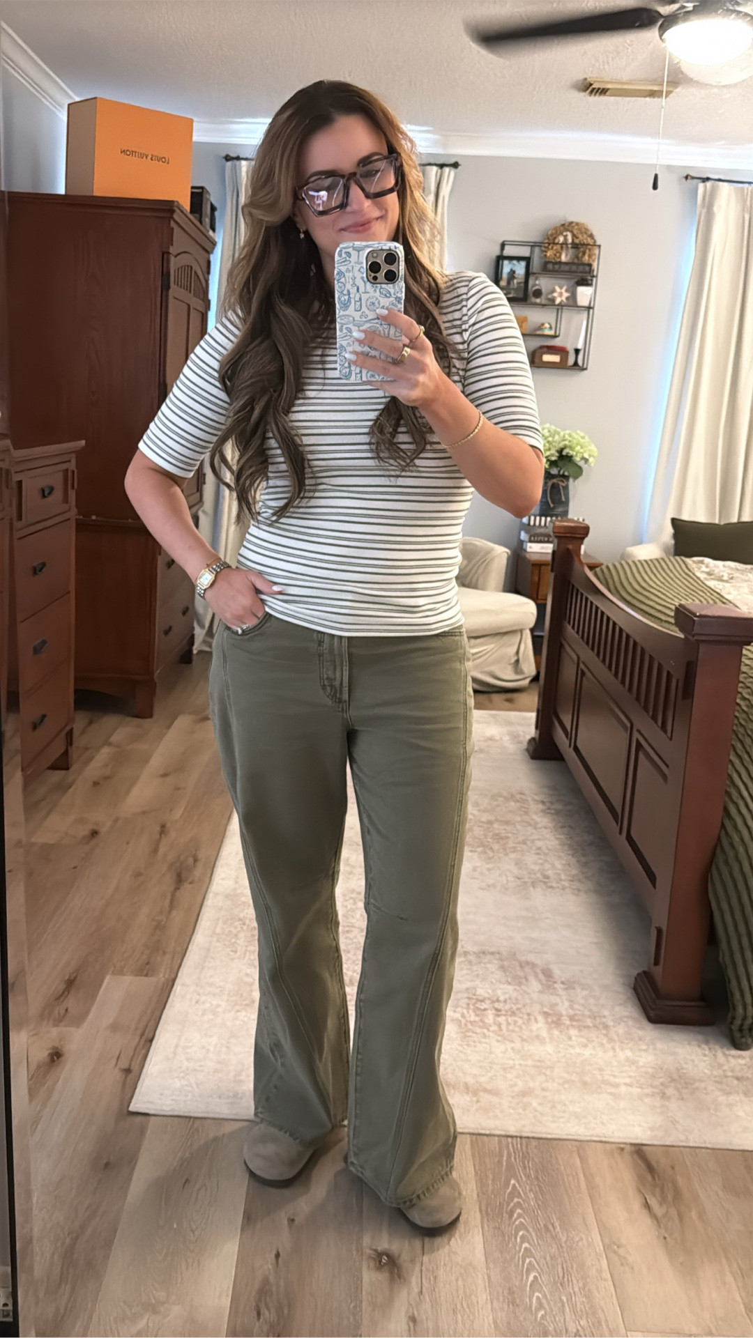 My top and pants are on MAJOR sale right now! With the pants I’m in a size 29 and did have to go down to petite because the regular was too long. I’m 5’7 for height reference and wearing a medium in the top!

#LTKgrwm #LTKootd #LTKSaleAlert