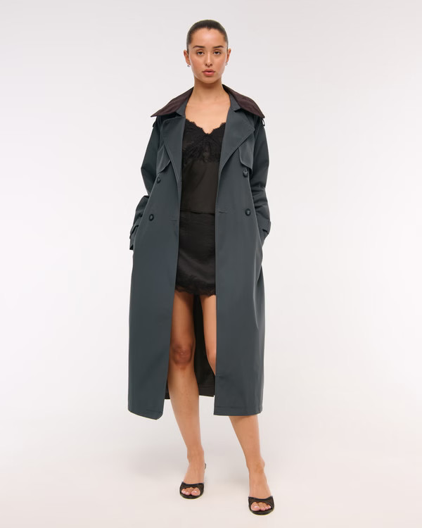 Women's Classic Trench Coat | Women's Coats & Jackets | Abercrombie.com | Abercrombie & Fitch (US)