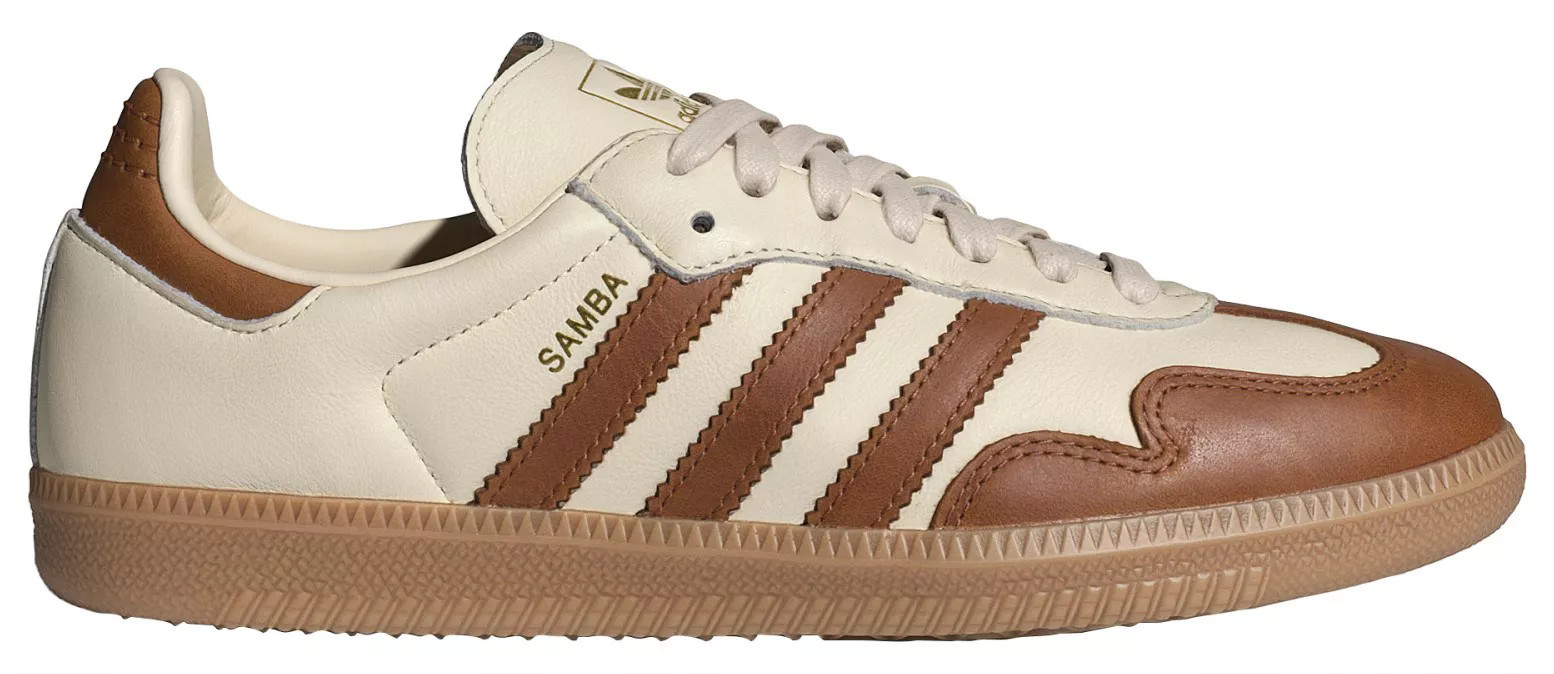 adidas Women's Samba OG Shoes, Size 11, Wonder White/Dusky Bronze/Gold Met | DICK'S Sporting Goods