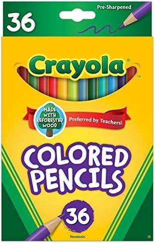 Amazon.com: Crayola Colored Pencil Set, School Supplies, Assorted Colors, 36 Count, Long : Toys &... | Amazon (US)