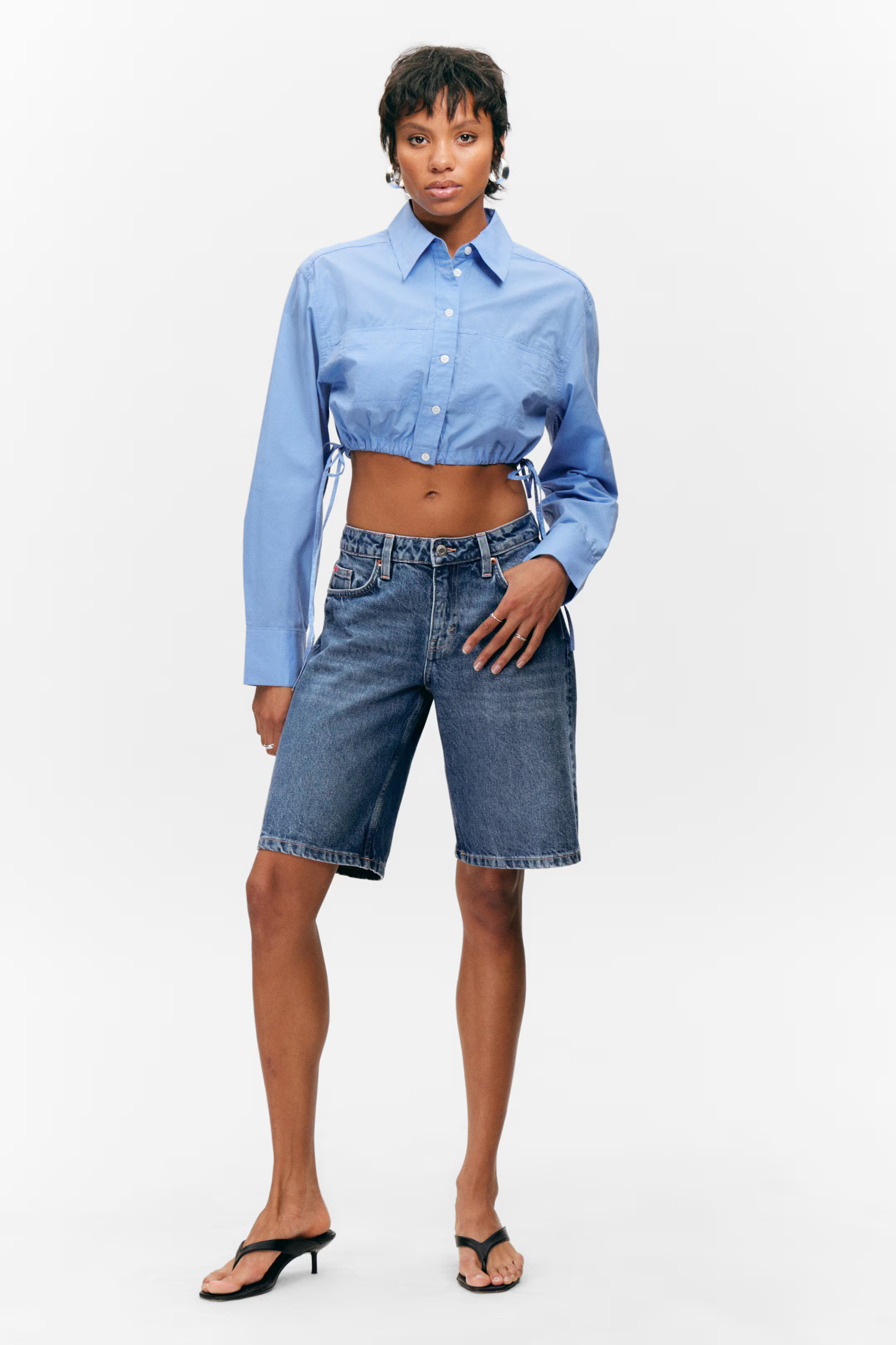 Cropped Loose Cargo Shirt | H&M (UK, MY, IN, SG, PH, TW, HK)