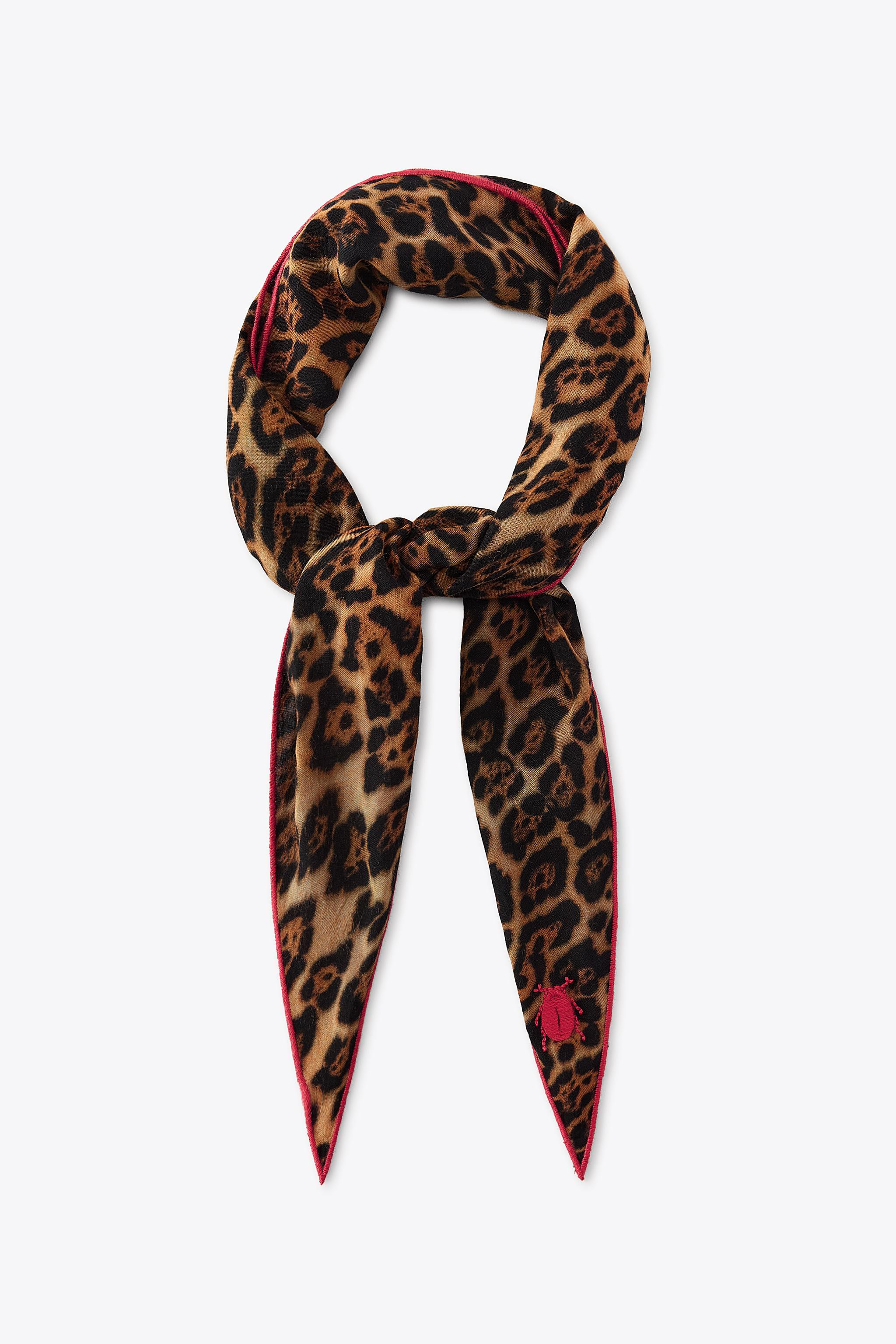 EMBROIDERED ANIMAL PRINT BANDANA | Zara US