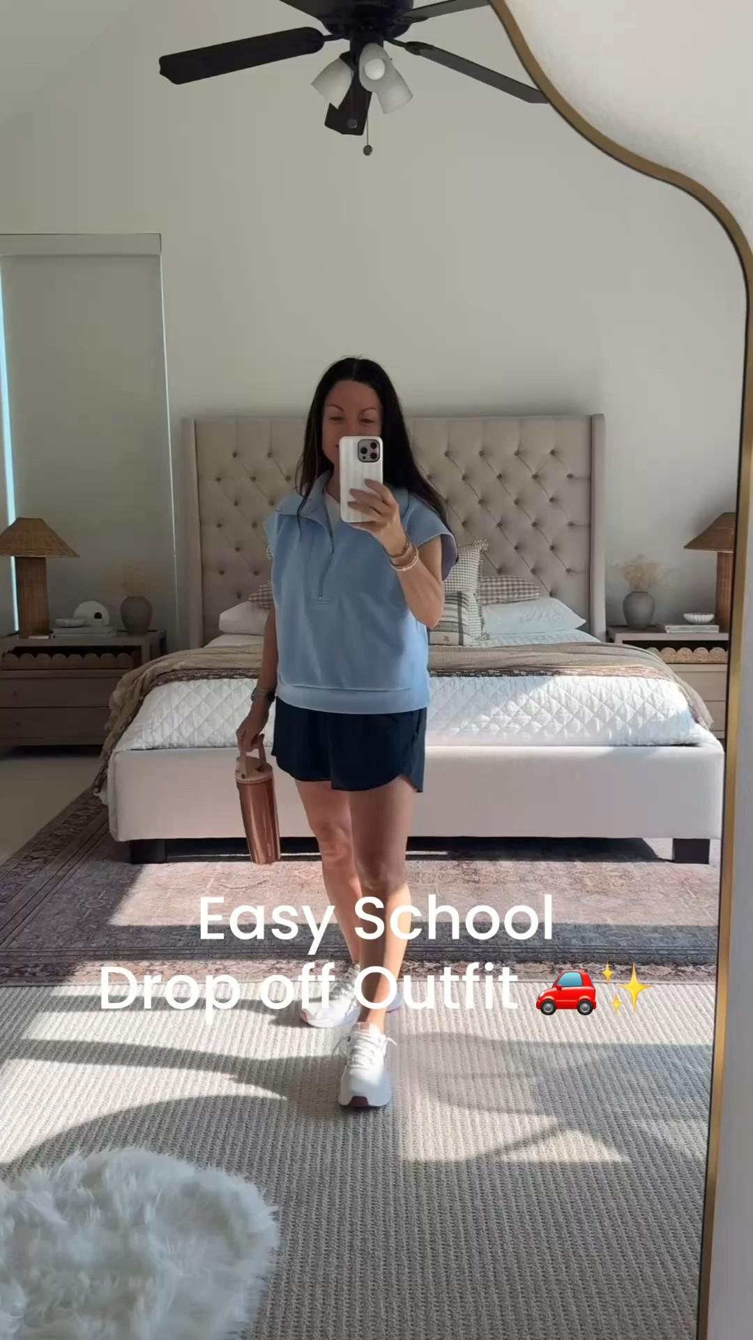 Easy school drop off outfit from Target that’s comfortable, cute, and perfect for busy mornings. This light blue pullover paired with athletic shorts and Nike white sneakers is an effortless everyday look you’ll reach for again and again. I’m linking this entire Target outfit along with similar affordable athletic basics that are perfect for school drop off outfits, fall outfits women, errands, coffee runs, and casual everyday style.

#LTKmomlife #LTKootd #LTKmorningroutine