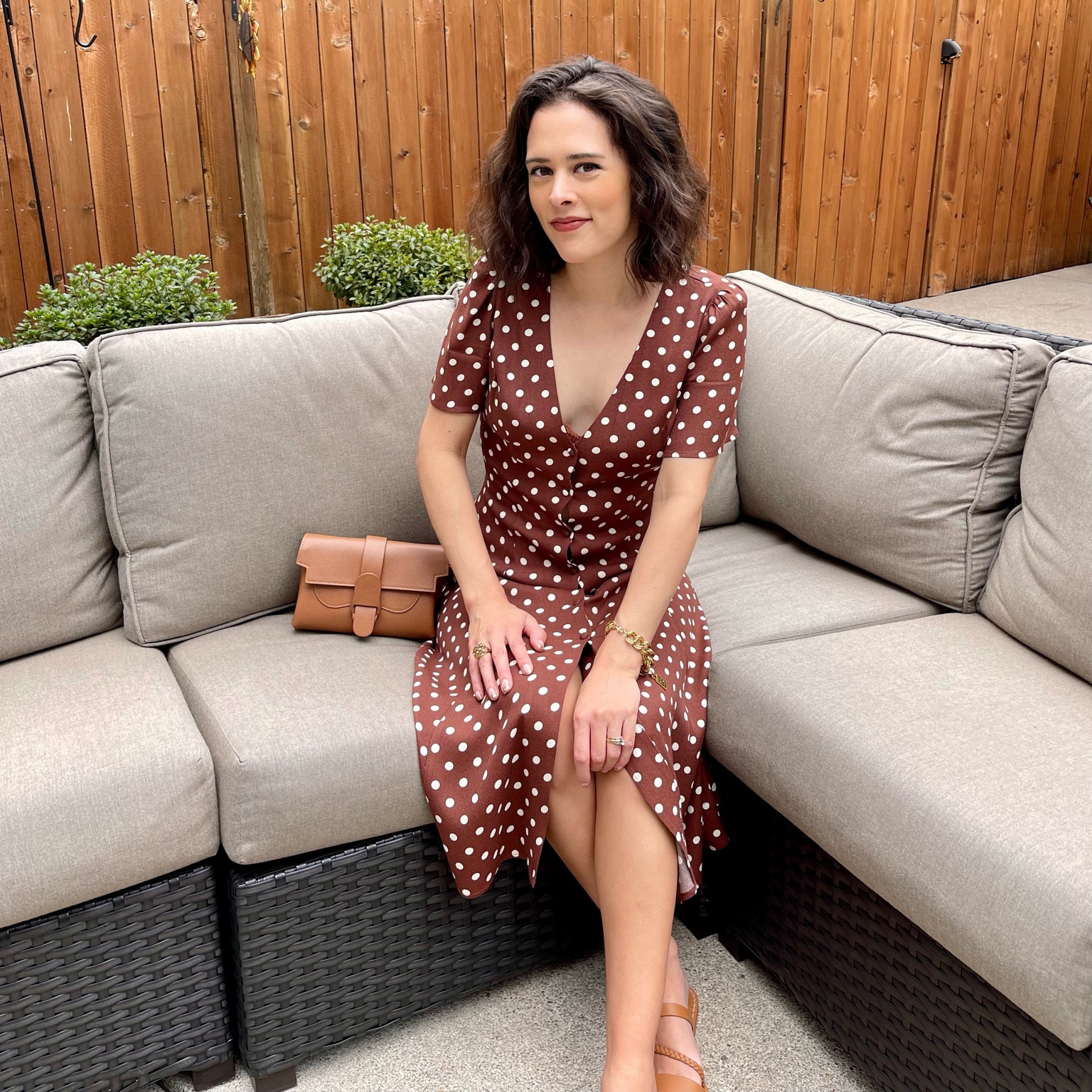 Midi dress for early fall 🍂 (polka dot dress, fall outfit inspo, Reformation dress)

#LTKstyletip #LTKitbag #LTKSeasonal