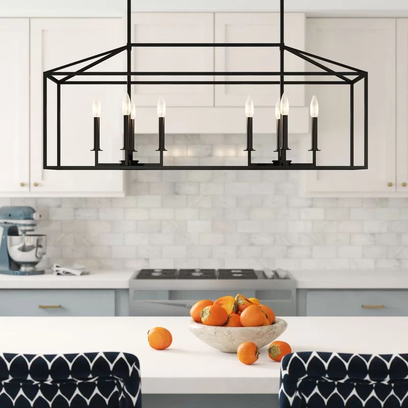 Odie 8 - Light Kitchen Island Rectangle Pendant | Wayfair North America