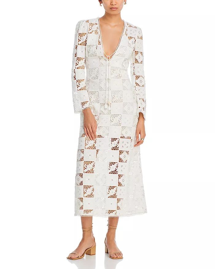 New York Melia Embroidered V Neck Dress | Bloomingdale's (US)