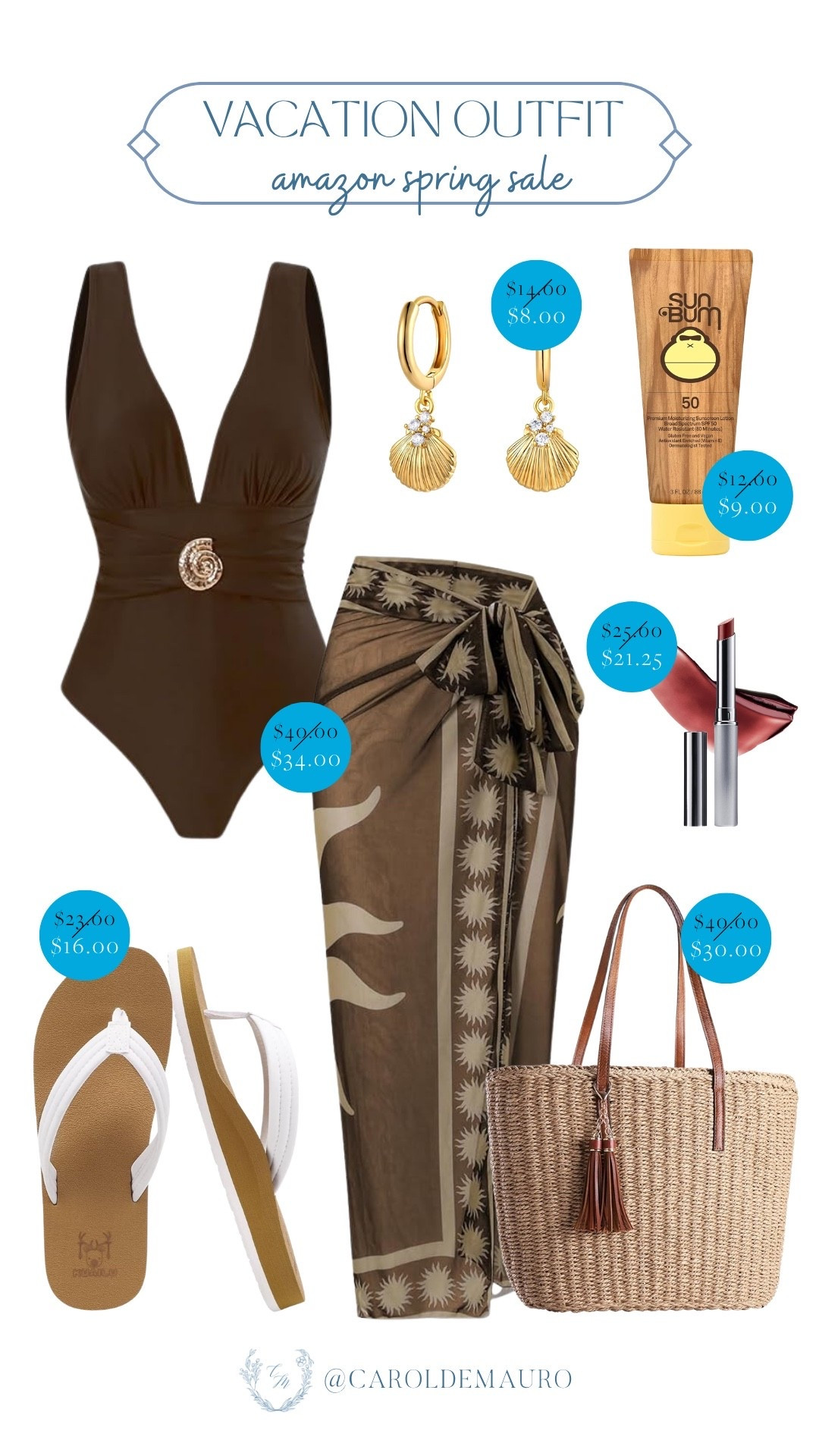 Style your next vacation outfit with this inspo for a fraction of the price during the Amazon Spring Sale. These neutral staples – like the belted one-piece and woven bag, are the ultimate must-haves for anyone planning a sunny escape soon!

affordable style, resort wear, vacation mode, beach chic, summer wardrobe, beauty must haves, sun protection, creator favorites 2026

#LTKootd #LTKSeasonal #LTKSaleAlert