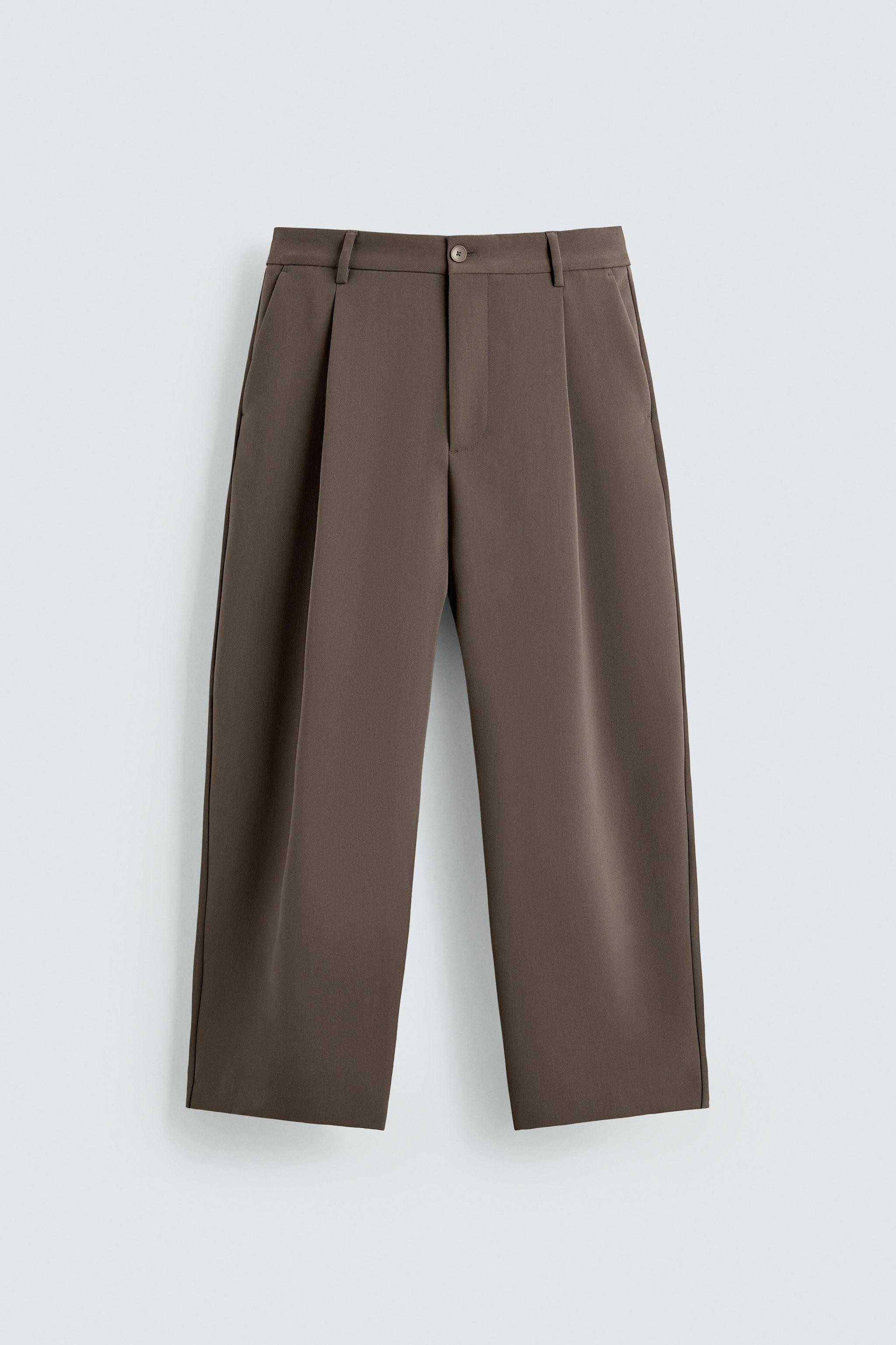 RELAXED FIT PLEATED PANTS | Zara US
