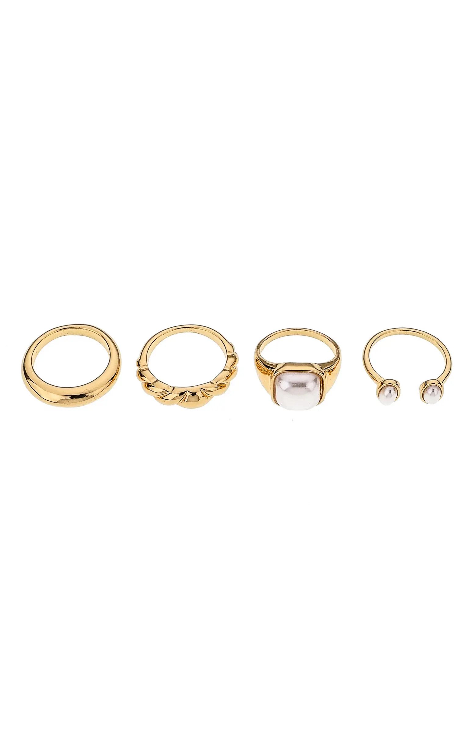 Ettika Set of 4 Ultimate Babe Ring Set | Nordstrom | Nordstrom