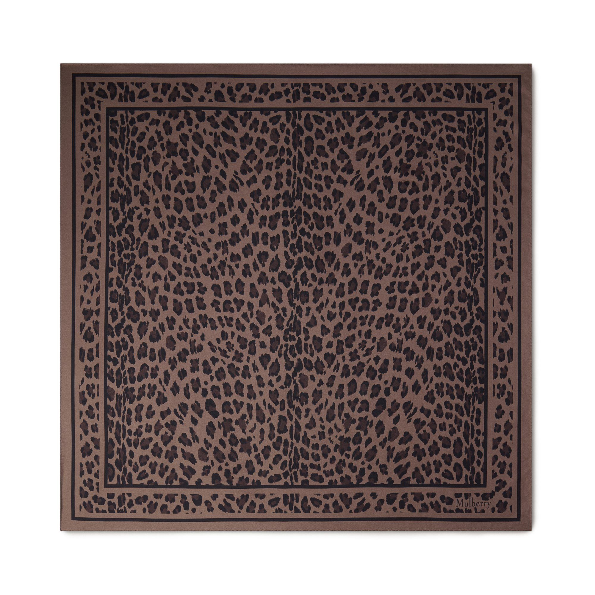 Mulberry Women's Square Scarf - Leopard Ebony | MULBERRY