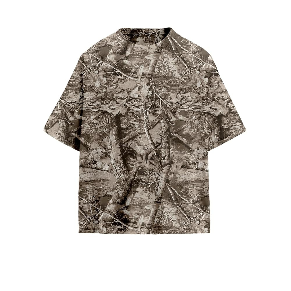 Camo Oversized Shirt Y2k Crewneck Maple Leaf Printed Short Sleeve Unisex Summer Graphic Tees | Amazon (US)