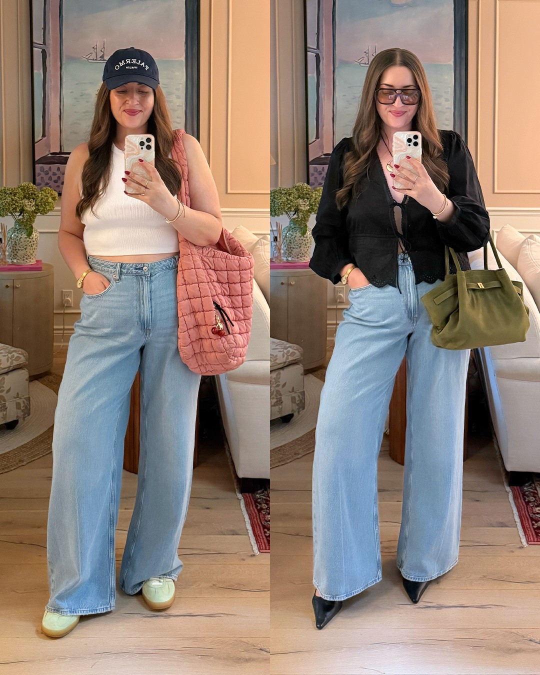 Summer to fall transitional outfit / jeans outfit / workwear / casual outfit / date night / midsize 

Sizing: 32 regular in jeans / L in black top, tank & bra #LTKcurves

#LTKmidsize #LTKworkwear #LTKfall #LTKworkwear #LTKmidsize