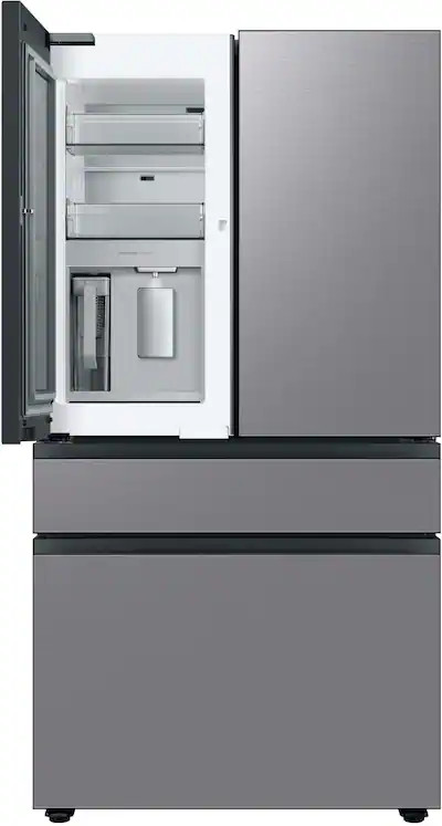 Samsung - BESPOKE 29 cu. ft. 4-Door French Door Smart Refrigerator with Beverage Center - Fingerp... | Best Buy U.S.