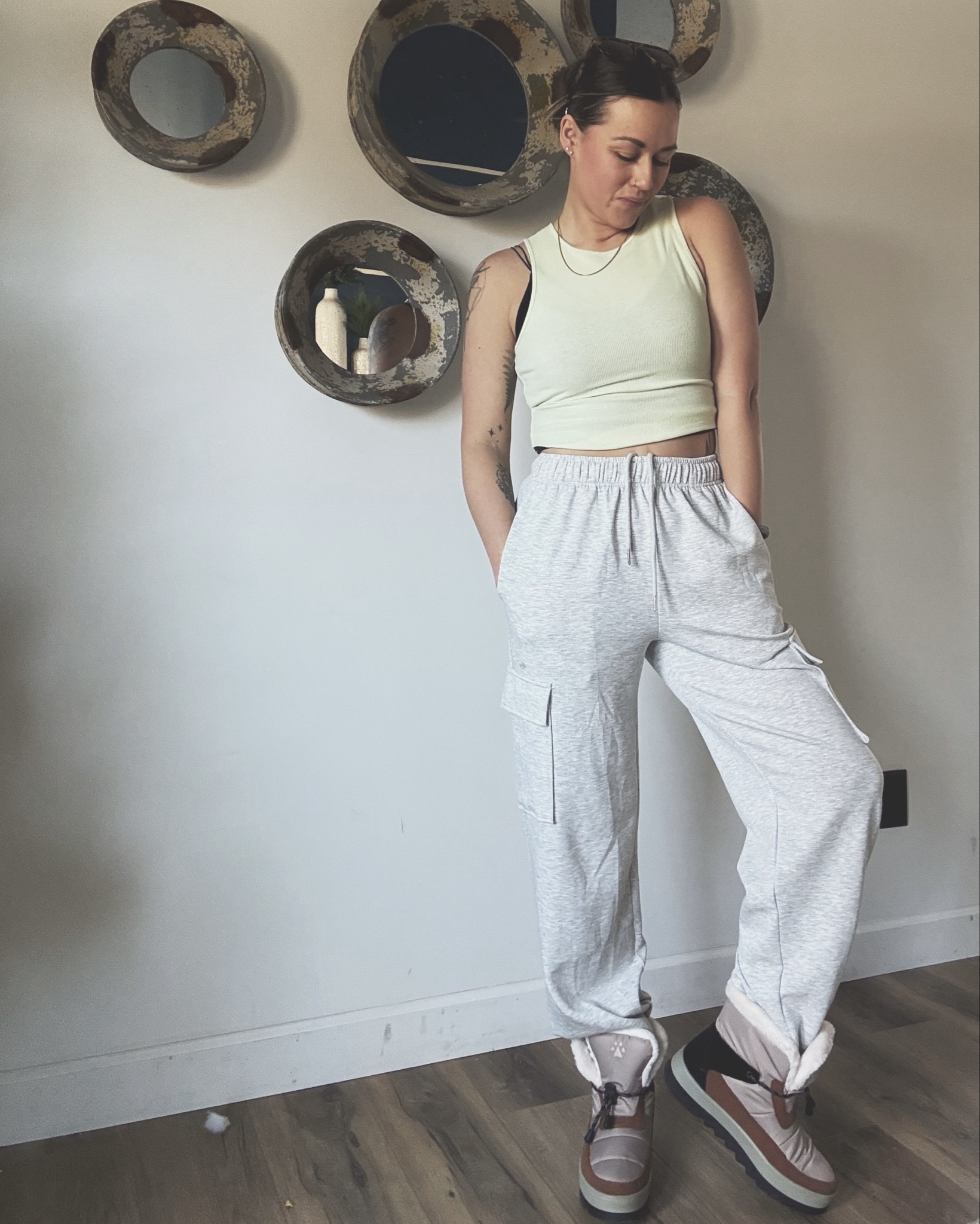 When it’s winter but you want it to be summertime. Wearing small in bottoms & top. Boots are amazing & true to size!!! I did lots of research on a good boots brand!!!! (Wouldn’t let me select correct colors! Should be on there!) 

#LTKSaleAlert #LTKShoeCrush #LTKFindsUnder50