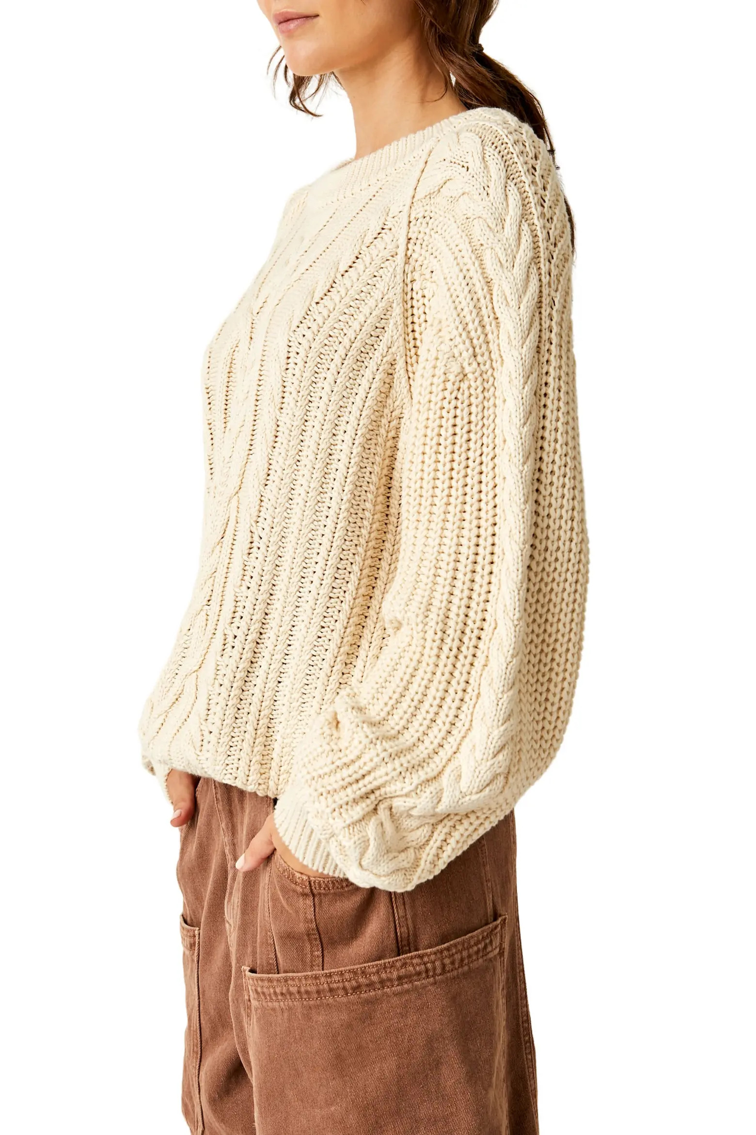 Frankie Cable Cotton Sweater (Women) | Nordstrom | Nordstrom