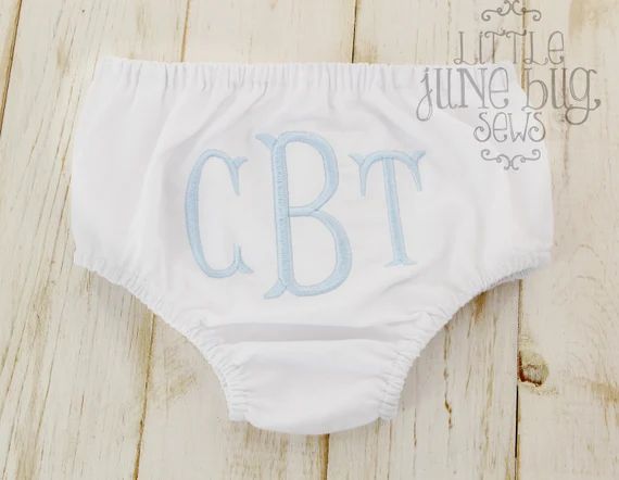 White Monogram Bloomers White Monogram Diaper Covers White | Etsy | Etsy (US)