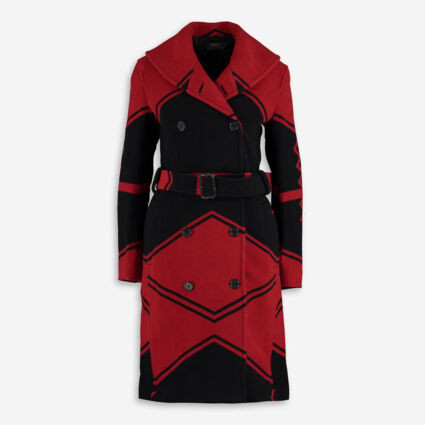 Red Wool Infused Overcoat | TK Maxx
