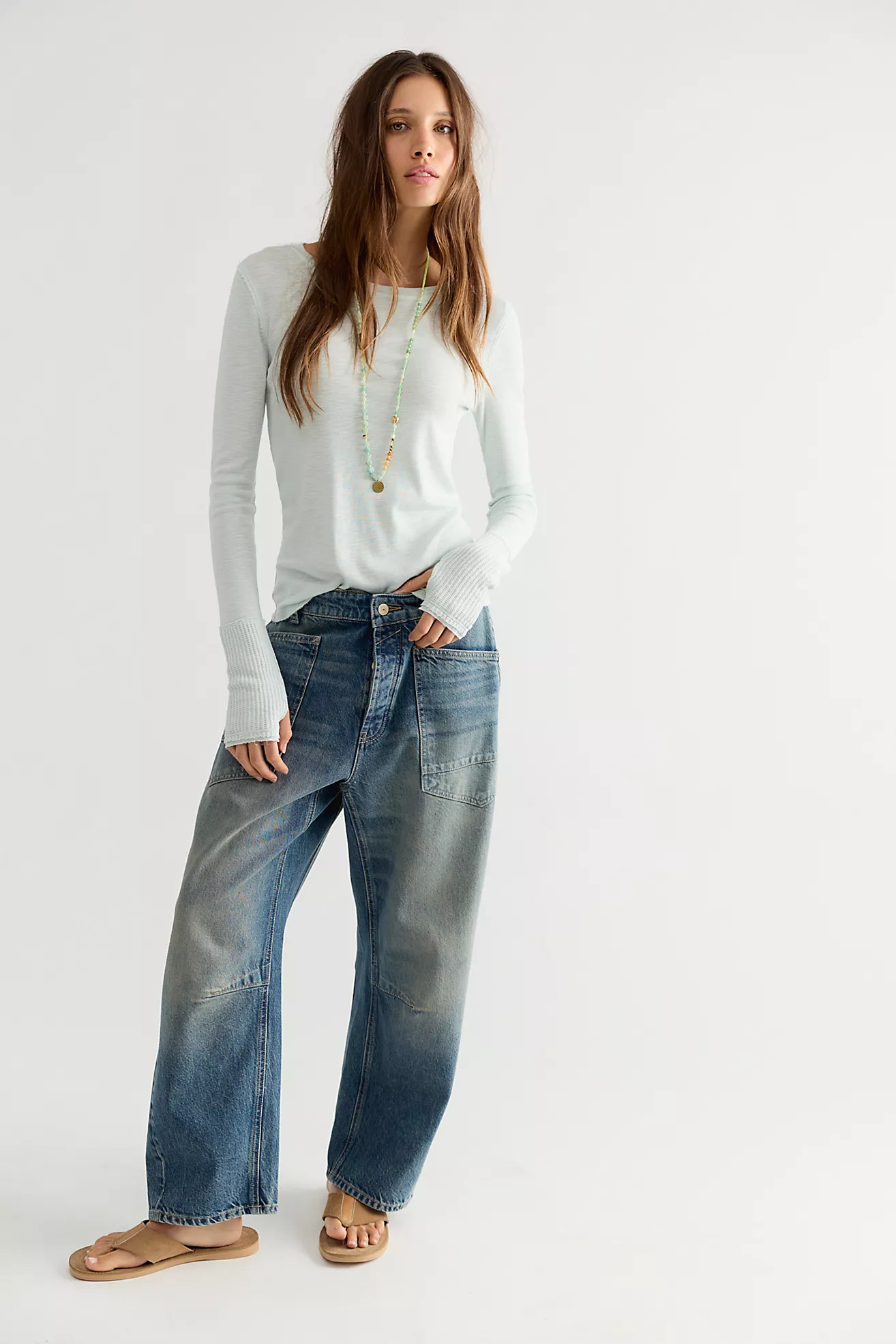 We The Free Minimalist Moxie Barrel Jeans | Free People (Global - UK&FR Excluded)