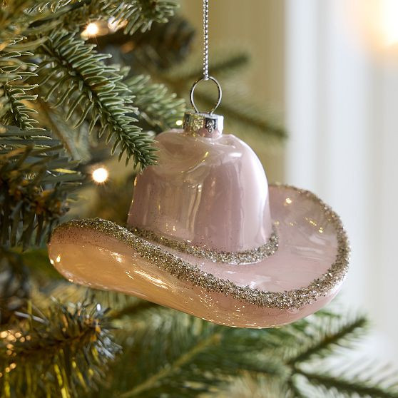 Glass Cowboy Hat Ornament | West Elm (US)