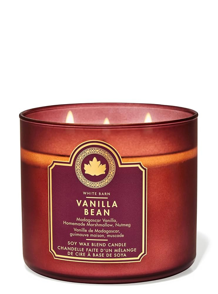 Bath & Body Works White Barn Vanilla Bean 3 Wick Scented Candle 411g/14.5oz | Amazon (CA)