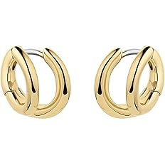 gorjana - Taner Double Huggies 3/8" - 18k Gold Plated - Multiple Piercing Illusion - Everyday Wea... | Amazon (US)