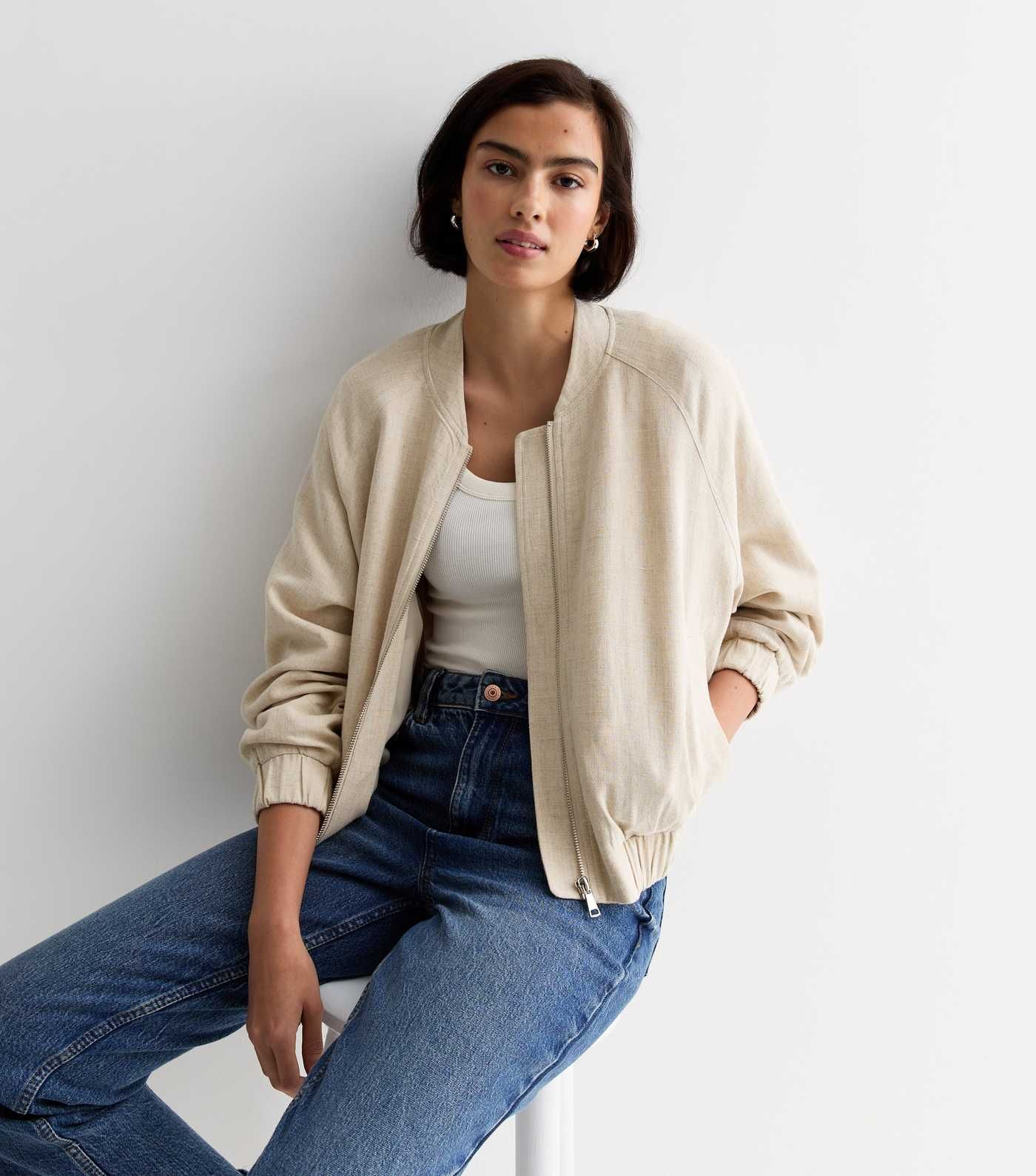Stone Bomber Jacket
						
						Add to Saved Items
						Remove from Saved Items | New Look (UK)
