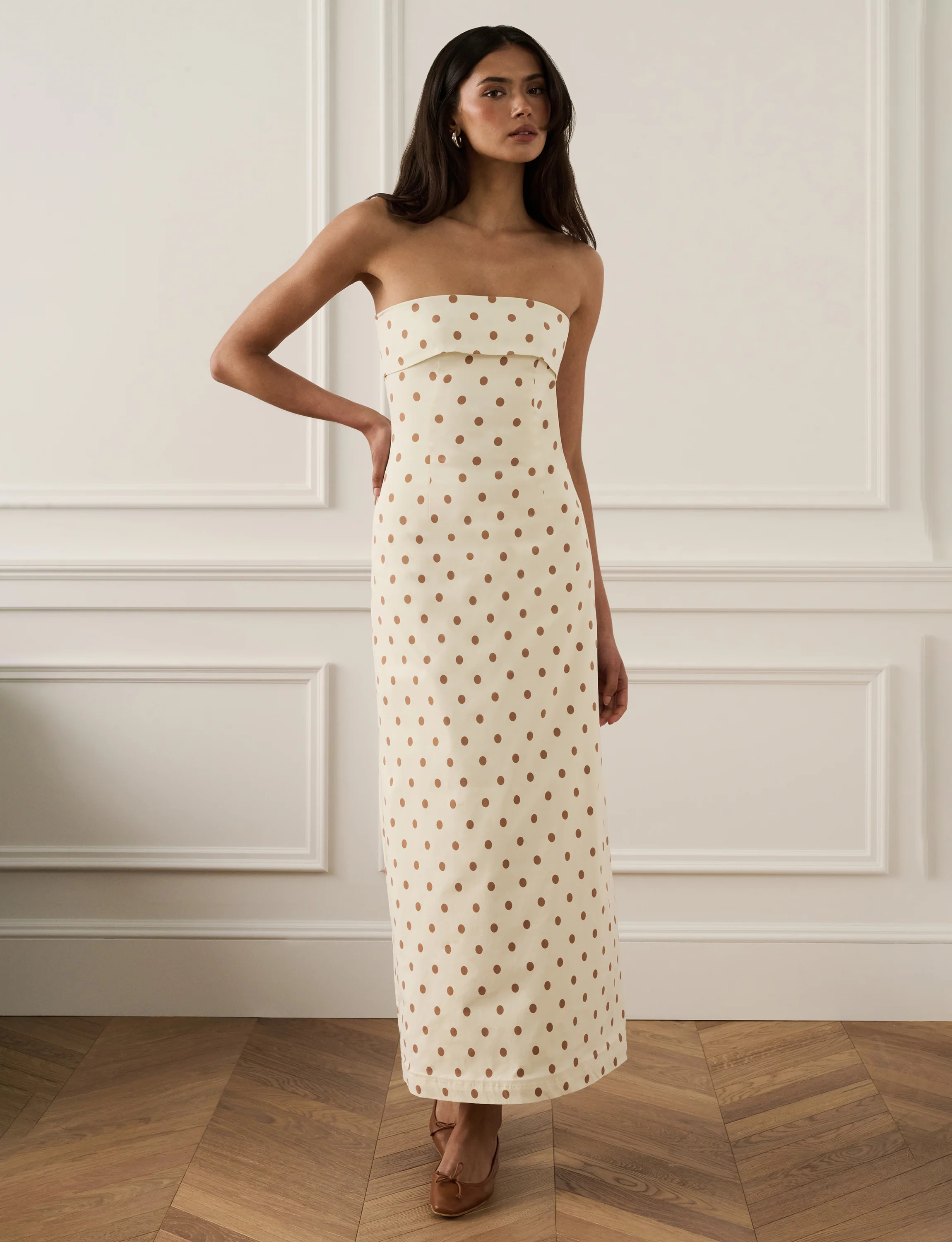 Strapless Foldover Midi Dress | We Wore What