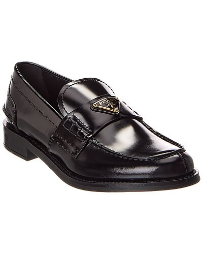 Logo Brushed Leather Loafer | Rue La La