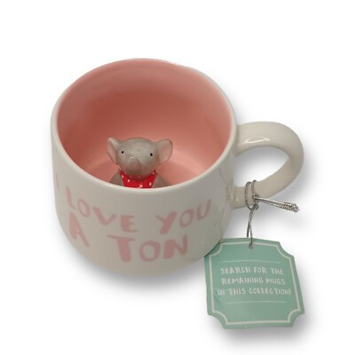 Whimsical Cupboard 10 Strawberry Street I Love You A Ton Elephant Figure Inside  | eBay | eBay US