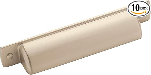 Amerock Corp 10BX53716G10 Rochdale Cabinet Cup Pull, 3-3/4 in (96 mm) Center-to-Center, Satin Nic... | Amazon (US)