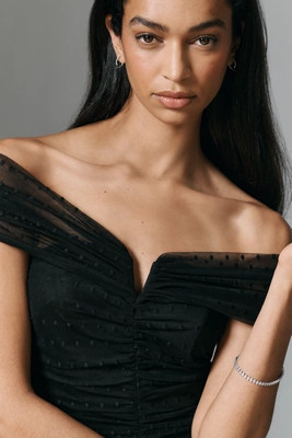 Dolan Left Coast Mesh Off-Shoulder Top | Anthropologie (US)