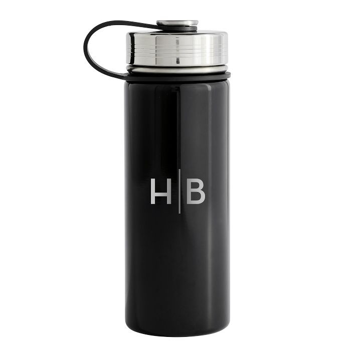 Black Slim Water Bottle | Pottery Barn Teen