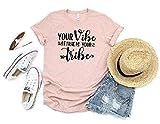 Your Vibe Attracts Your Tribe graphic tee | Mom Tee | womens graphic tee | boyfriend tee | boutique  | Amazon (US)