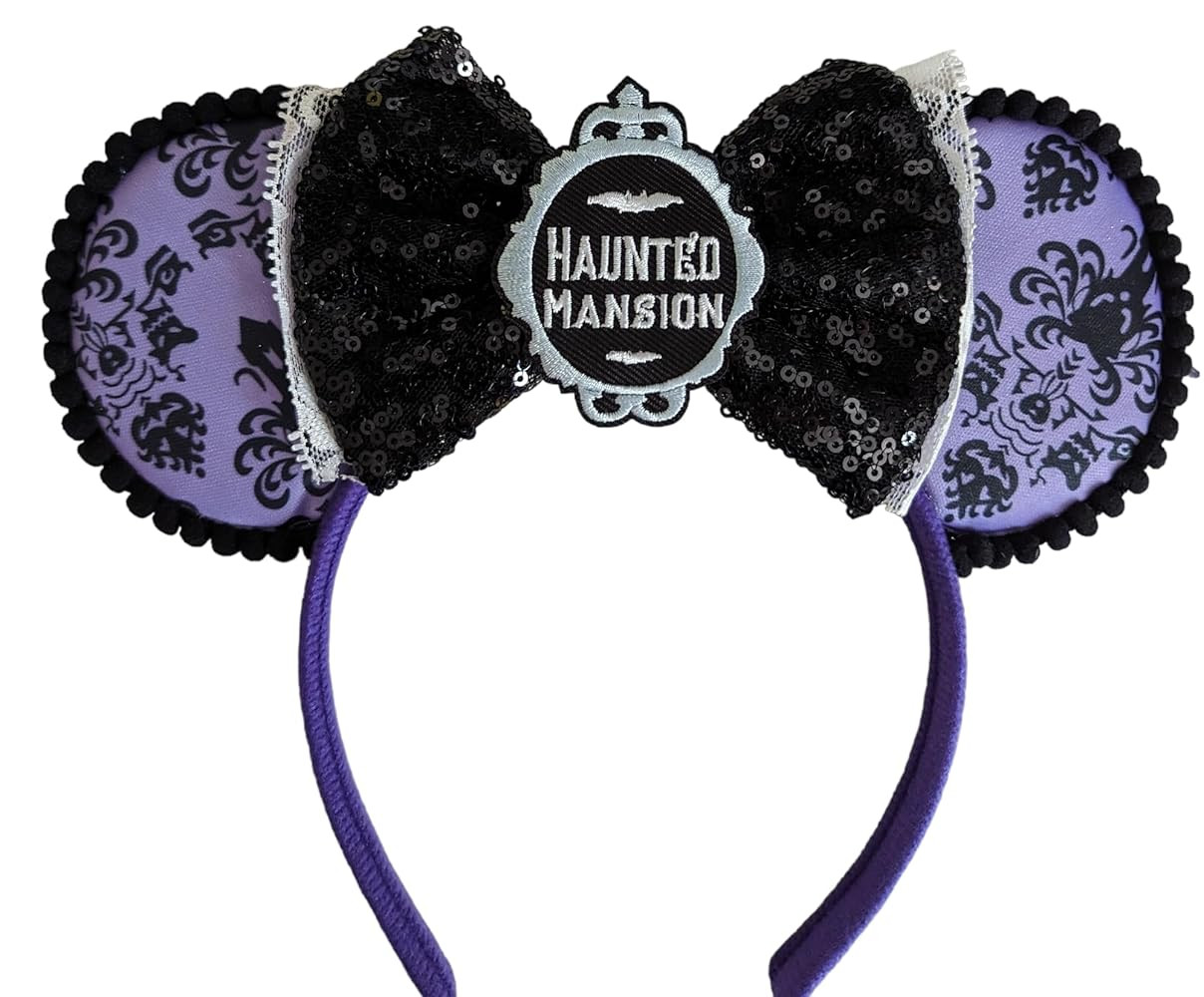 CLGIFT Mickey Ears Halloween Headband with Sequin, Halloween Minnie Ears | Amazon (US)