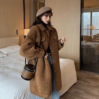 Faux Shearling Buttoned Teddy Coat | YesStyle Global