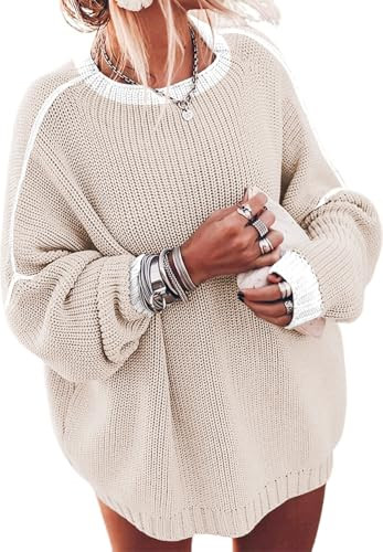 ETCYY Women's Oversized Sweaters Fall 2026 Fashion Winter Clothes Batwing Long Sleeve Knit Sweate... | Amazon (US)
