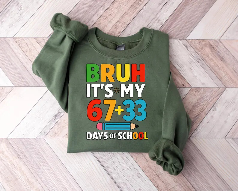 100 Days of School Sweatshirt: I Survived 67 + 33 Days T-shirt, 100 Days of School Tee, Teacher A... | Etsy (US)