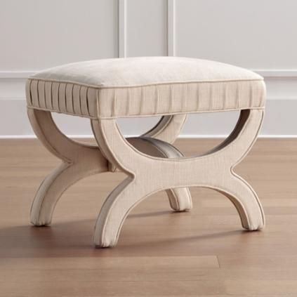 Theo Upholstered Stool | Frontgate