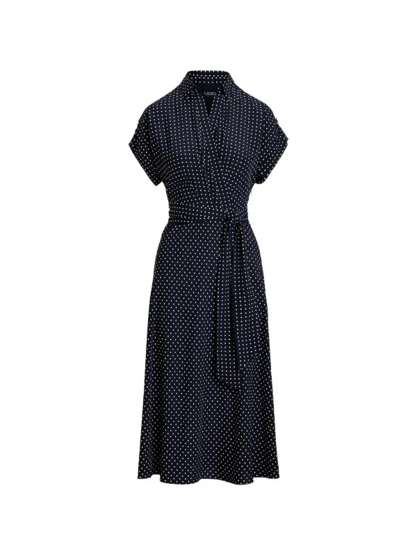 polka dot wrap-style midi dress | Farfetch Global