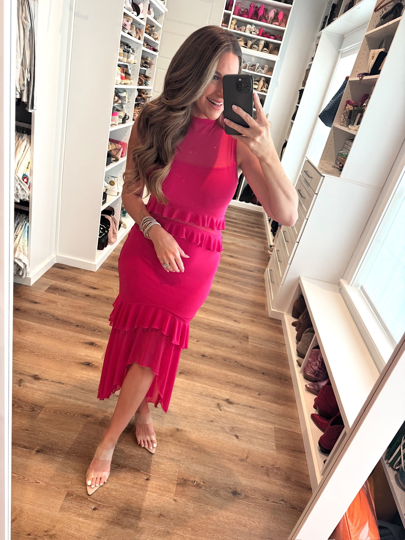 In a medium spring event guest maxi, heels and accessories- fits tts.

#LTKSeasonal #LTKWedding #LTKStyleTip