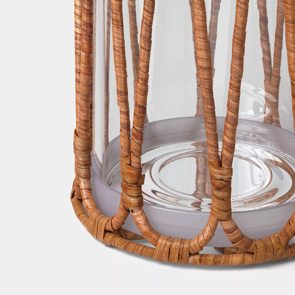 Short Rattan Wrapped Hurricane Candle Holder - Threshold™ | Target