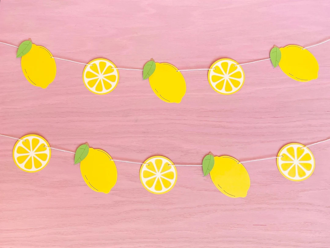 Lemon Banner, Garland, Bunting, Party Decoration, Birthday, Baby Shower, Bridal Shower, Citrus, Y... | Etsy (US)
