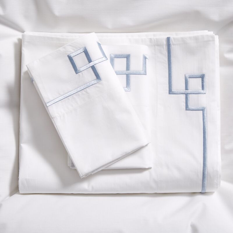 Fretwork Sheet Set, Light Blue/White | One Kings Lane
